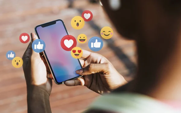 Young woman watching a social media live stream