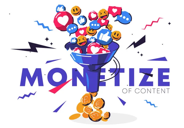 Social network monetization concept with the businessman 