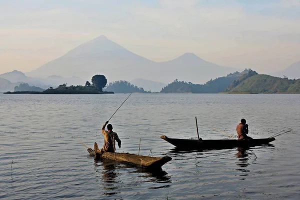 People fishing on congo river