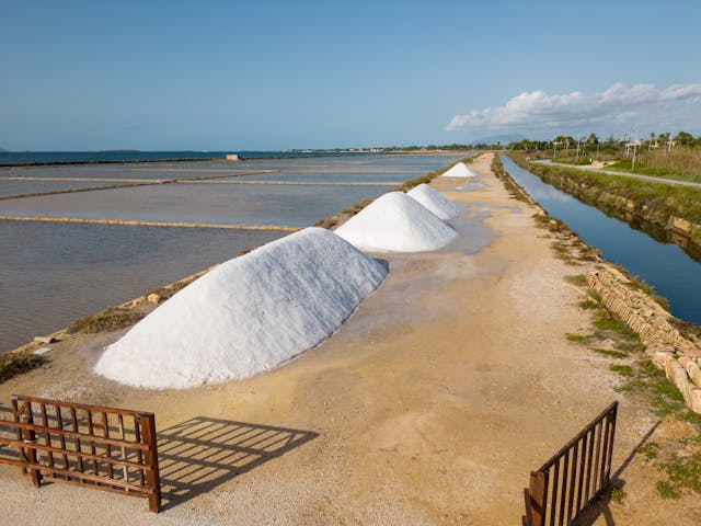 Salt Piles by Salt Pans of Marsala